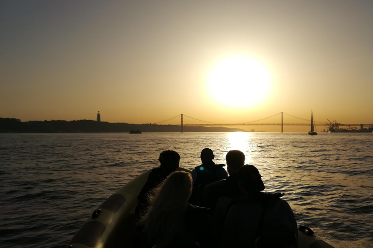 Lisbon Speedboat Sunset with Monuments Sightseeing