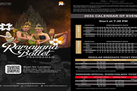 Yogyakarta: Prambanan Temple Sunset & Ramayana Ballet Show