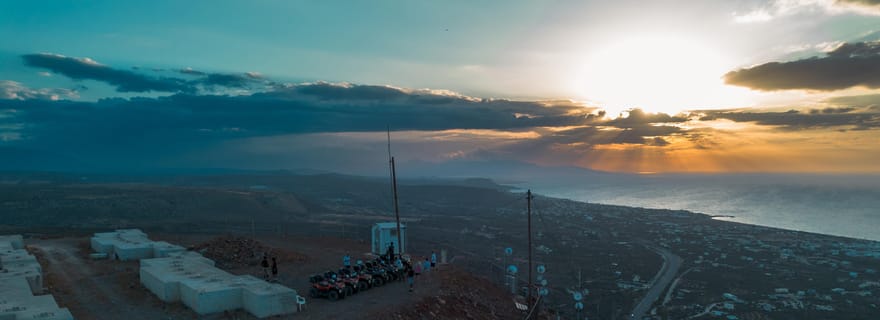 Au départ d'Héraklion : Excursion en soirée en Crète sauvage en Quad Safari