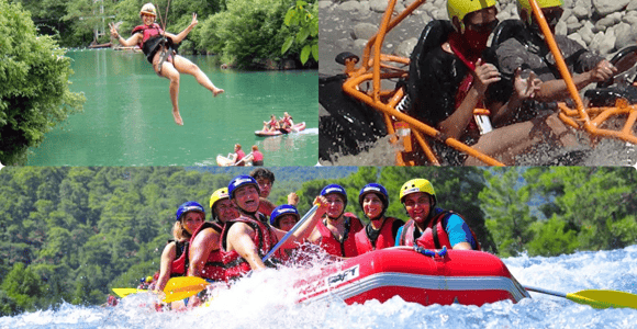 Alanya, Side, Antalya: Rafting, Buggy or Quad, Zipline 3in1