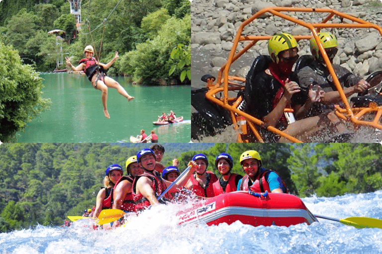 Alanya, Side, Antalya: Rafting, Buggy or Quad, Zipline 3in1 Option 1 – Rafting Only