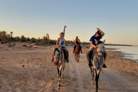 Djerba: Crossing the Lagoon on Horseback at Sunset Djerba: Horseback ride across the lagoon at sunset
