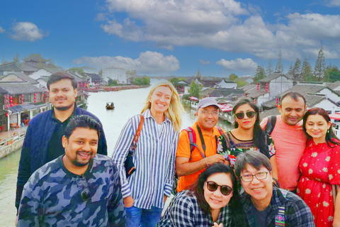 Tour della città di Shanghai, città d&#039;acqua di Zhujiajiao e vista notturna del Bund