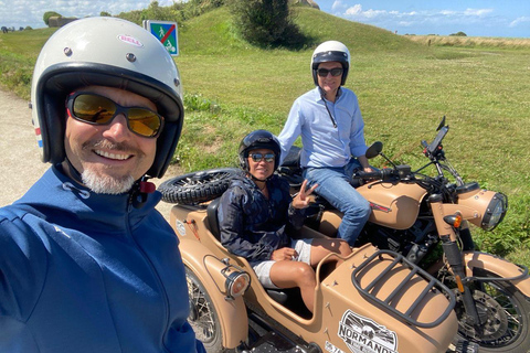 Normandie Seconde Guerre mondiale Visite privée de 2 heures en side-car Bayeux