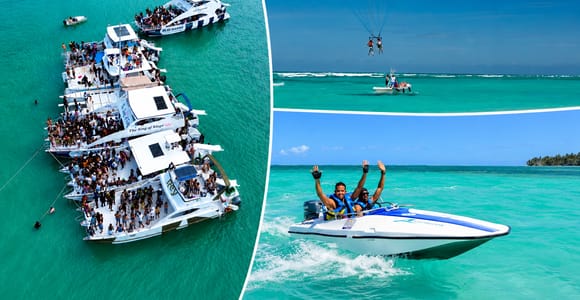 Punta Cana: Speed Boat, Parasailing & Party Boat Adventure