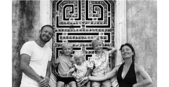 Hoi An: Family Photo Session on film with Cyanotype Print