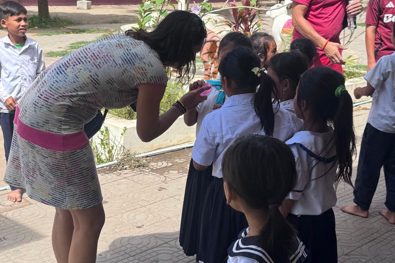 Phnom Penh: Silk Island School Visit with Activities