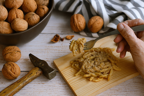 Walnut Pesto Mortar Masterclass with Pasta Tasting and Wine