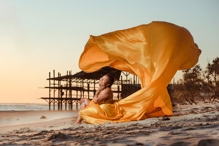 Swakopmund: Flying Dress Photoshoot Adventure in Swakopmund