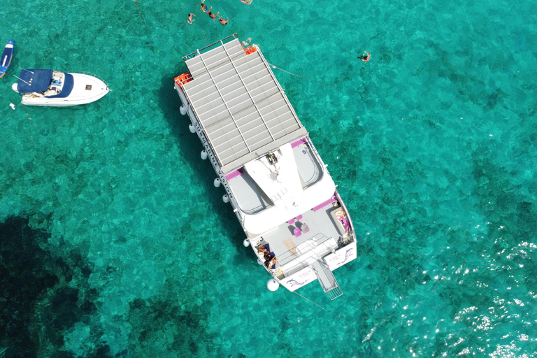 Malta: Comino Catamaran Cruise with Blue & Crystal Lagoon Morning or afternoon Half day cruise with 2 swimming stops