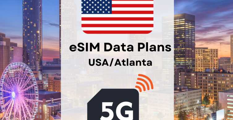 Atlanta : eSIM Internet Data Plan pentru SUA 4G/5G