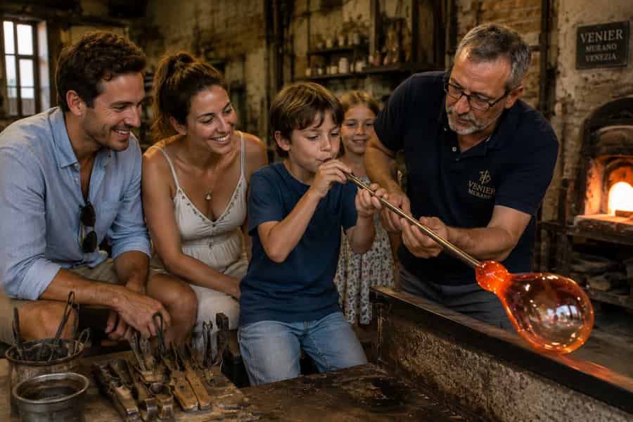 Murano: Privater Ausflug zur Glashütte und Glasbläser-Workshop. Foto: GetYourGuide Murano: Privater Ausflug zur Glashütte und Glasbläser-Workshop. Foto: GetYourGuide