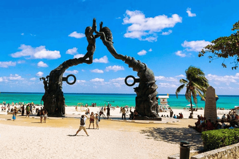 Tulum Guided Trip, Cenote Swim, Lunch & Playa del Carmen Tour in Portuguese