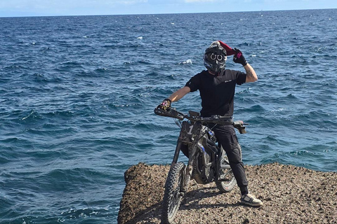 Tenerife: Ocean View Electric Dirt Bike Coastal Adventure 20 min Talaria EBike Test Drive on dirt track
