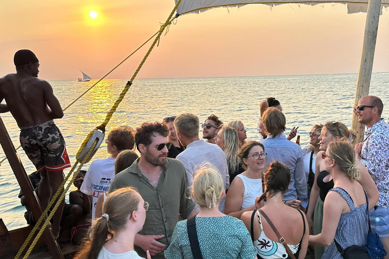 Sunset party cruise in Zanzibar with BoomBoom Boat