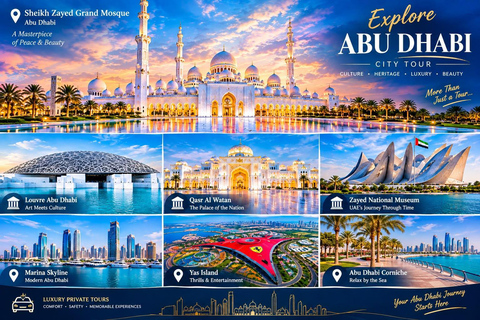 Abu Dhabi: Sheikh Zayed Grand Mosque & Snow Park Tour Dubai: Abudhabi Premium Tour With Buffet BBQ Lunch