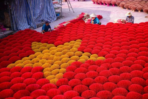 Vanuit Ha Noi: Conische hoed en wierook producerende dorpen tourHele dag: Wierook, Hoeden Maken &amp; Lak Kunst Tour in kleine groep