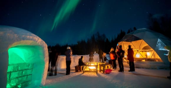 Levi: Polarman&#39;s Camp and Snow Igloo Park Evening Tour