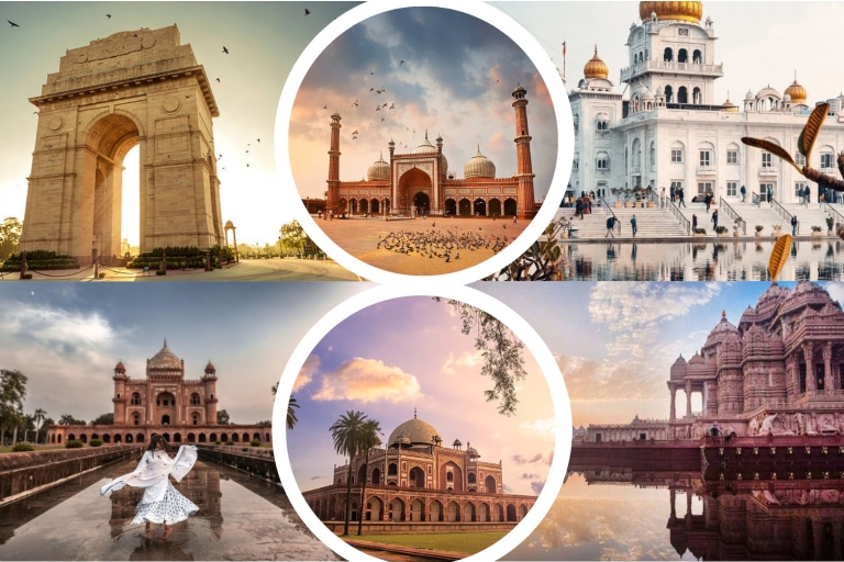 All Inclusive Old & New Delhi private Tour mit dem AutoAkshardham Tempel Tour