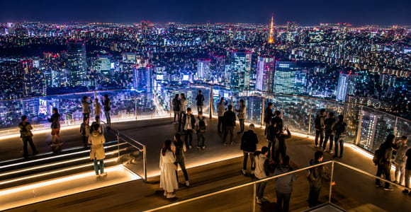 Tokyo : Shibuya Sky de nuit, le carrefour et Shibuya avec un guide