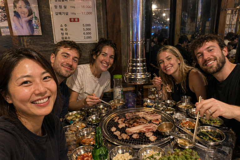 Korean BBQ Night Tour with Market Alleys and Local Stories