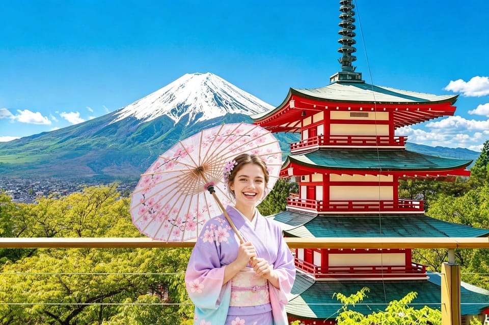 東京：富士山、天上山ロープウェイ、大石公園、忍野八海