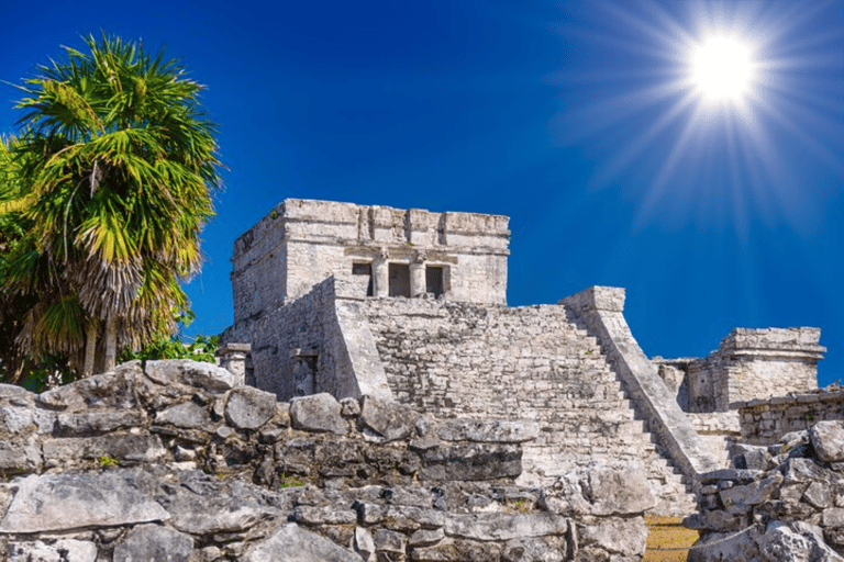 Tulum: Highlights tour with cenote & jungle village. German tour guide. Tulum highlights half-day option with pick-up available from Cancun area
