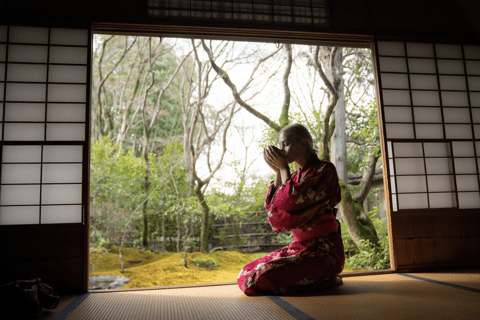 Kyoto: Meditação zen em um templo particular com um monge