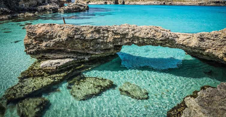 De Gozo: Em torno de Comino, Lagoa Azul, Lagoa de Cristal e Cavernas