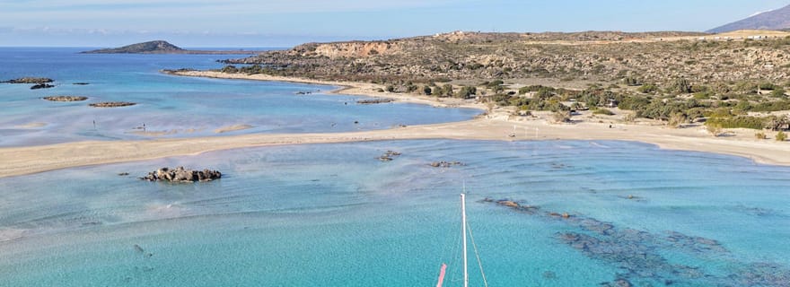 Paleochora : croisière en catamaran vers Elafonissi et Kedrodasos