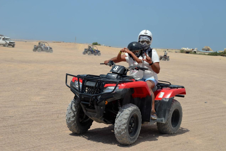 Hurghada: Safari med fyrhjuling och buggy med middag och showUpphämtning från hotell i Hurghada City