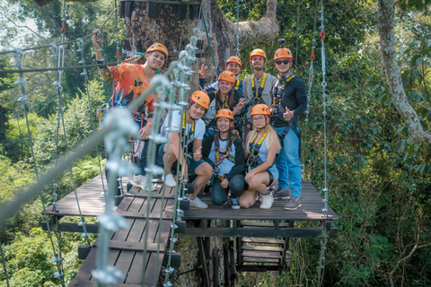 Angkor Zipline- och tempeltur med solnedgångDelning av turer