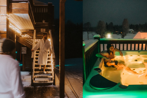 Rovaniemi: Traditionele Finse sauna &amp; diner herfstTrefpunt in Rovaniemi centrum - Korkalonkatu 26 Bushalte