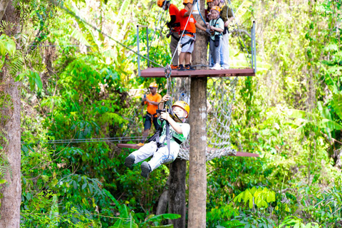 Phuket: Tirolina Volando más Alto que un Halcón con Opción ATVZipline 18 Plataforma y paseo en quad