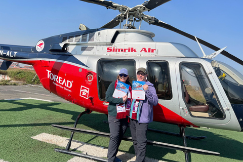 Excursão de helicóptero ao acampamento base do Everest - com serviço de busca no hotel e retornoPasseio de helicóptero pelo acampamento base do Everest