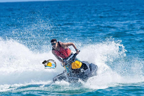 Nungwi/Kendwa: Jet Ski Adventure with Drone Footages Jet ski ride Without Drone Footage (Pickup Included)