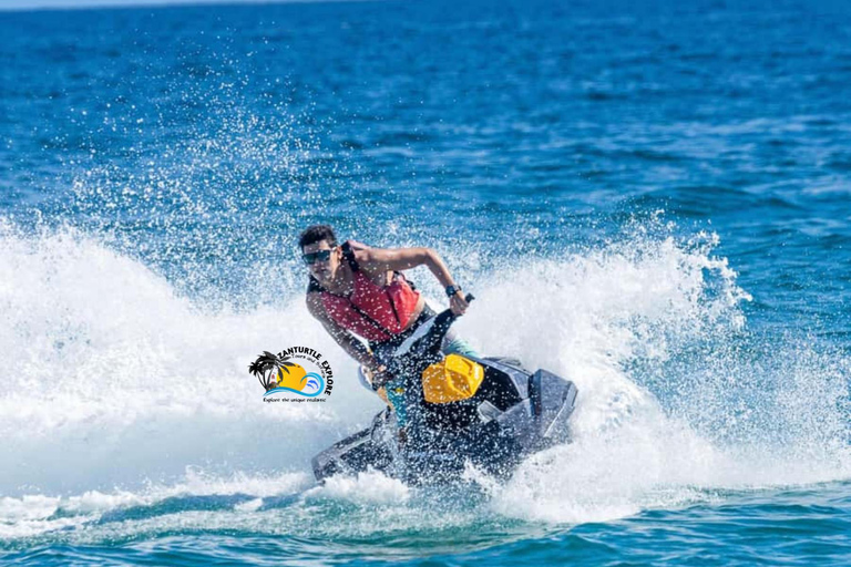 Nungwi/Kendwa: Jet Ski Adventure with Drone Footages Jet ski ride Without Drone Footage (Pickup Included)