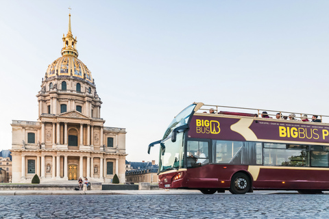 Paris: Big Bus Hop-On Hop-Off Tours med valfri kryssning24-timmarsbiljett och kryssning på floden Seine