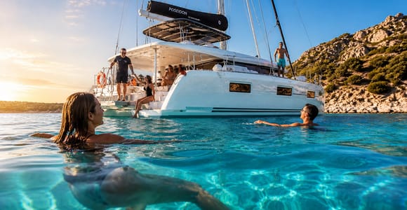 Rhodes: Premium All Inclusive Catamaran with Buffet & Drinks