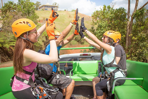 Ab San Juan: Zipline &amp; Toro Bike Tour mit Transport