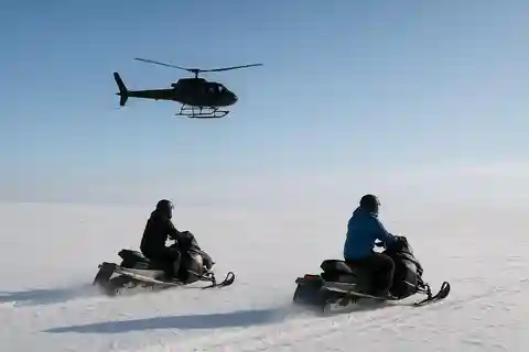 Snowmobile with Helicopter Experience at Langjokull