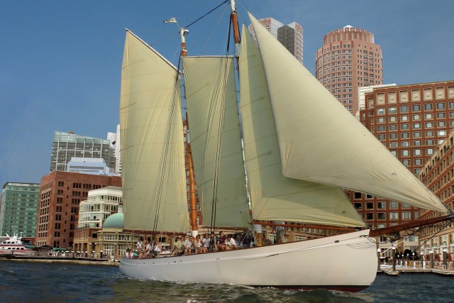 Visit Boston Harbor Champagne Sunset Sail from Rowes Wharf in Boston