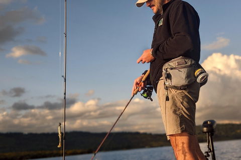 Lição com um guia de pesca