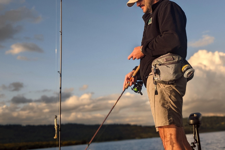 Lição com um guia de pesca