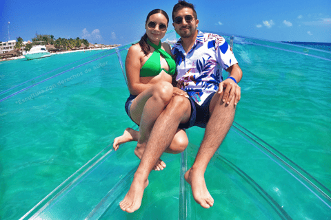 Cancun: gita in barca con fondo trasparente e bevande