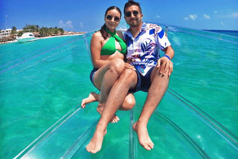 Cancun: gita in barca con fondo trasparente e bevande