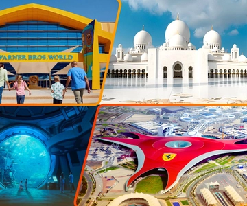 Dubai: Sheikh Zayed Mosque & Ferrari World Entry w/ Transfer