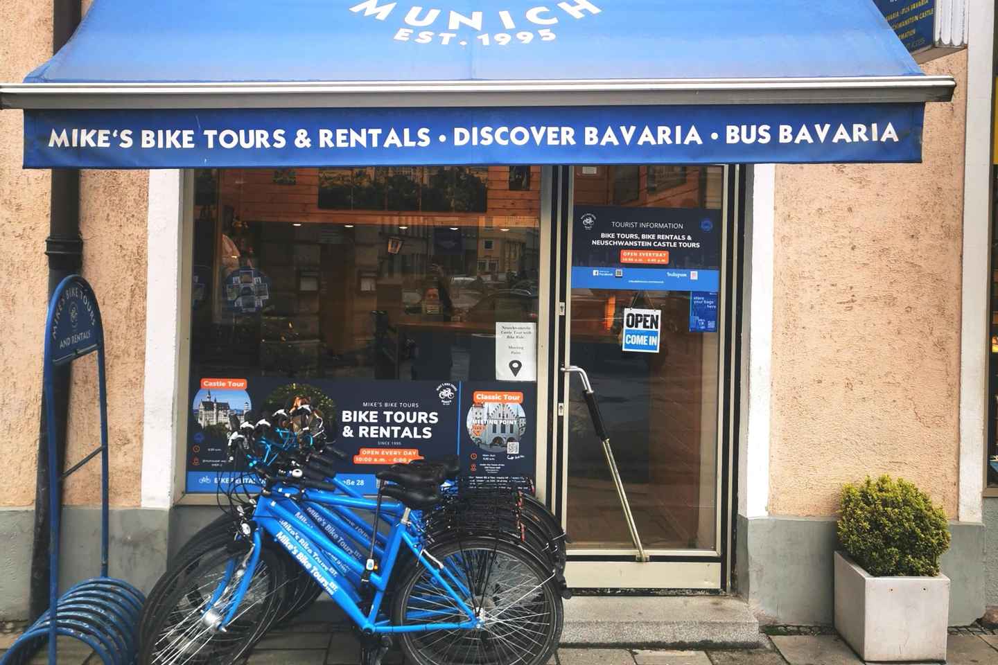 Munich Bike Rental is located close to Marienplatz & Hofbrauhaus