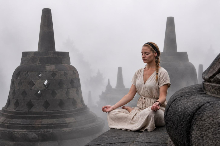VIP Borobudur Sunrise Inside and Prambanan Sunset in one day Shared Prambanan sunset guided tour