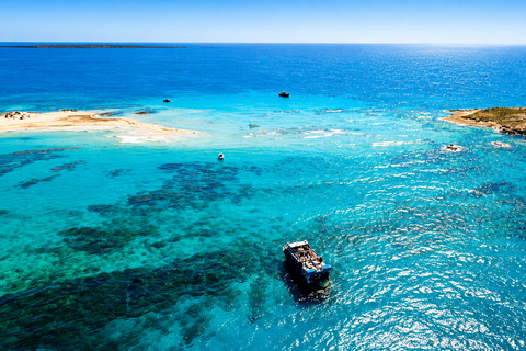 Ibiza: Formentera Boat with Open Bar, 3 meals & Sunset Party ADVANCE: Standard selection of food & open bar option